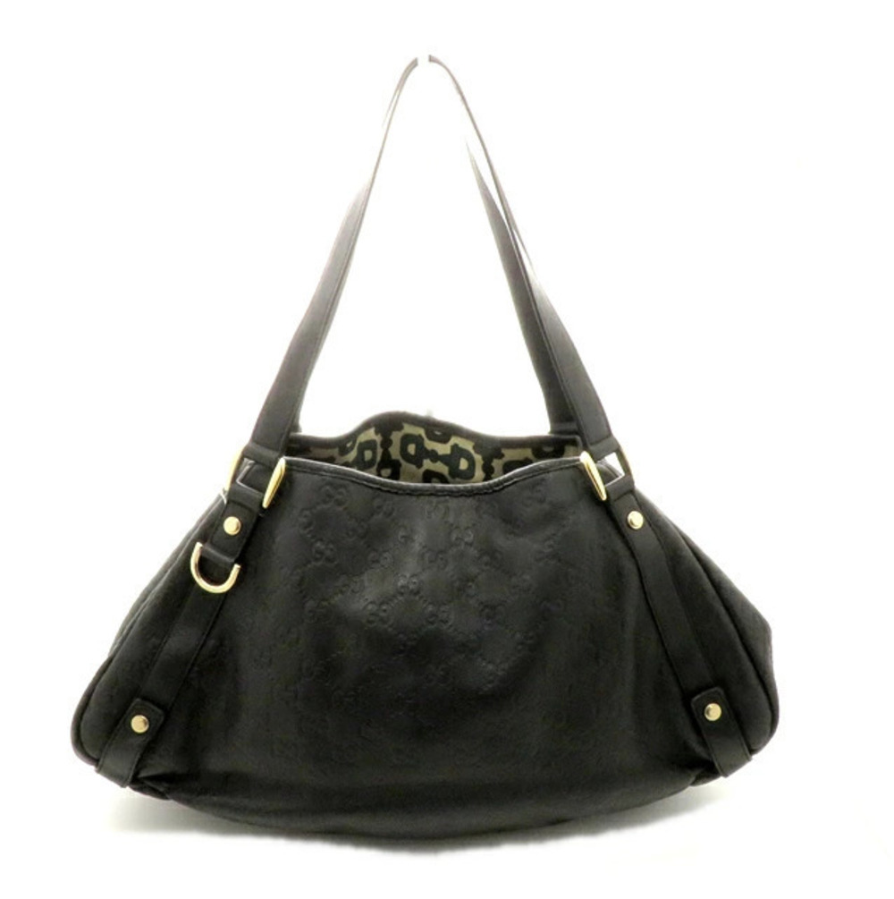 Gucci Shoulder Tote Bag Black Calfskin